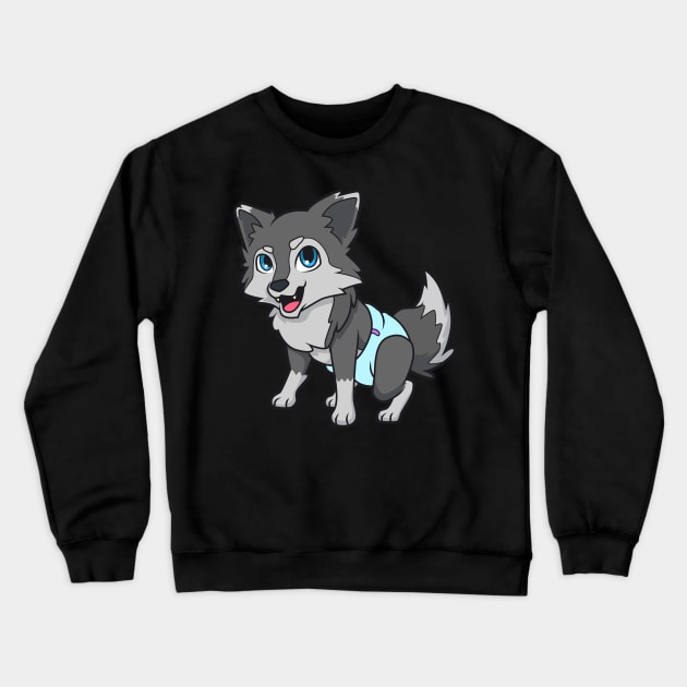 Kawaii Baby Dog Crewneck Sweatshirt by Modern Medieval Design